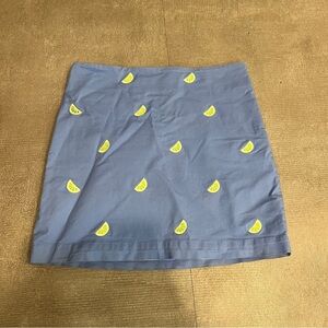 Vineyard Vines Blue Lemon Print Mini‎ Skirt Size 2